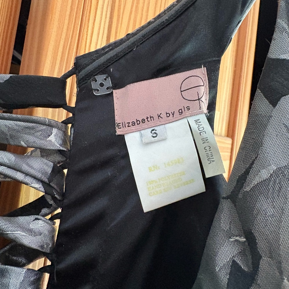 Black and Gray Strappy Women's Intimate Top